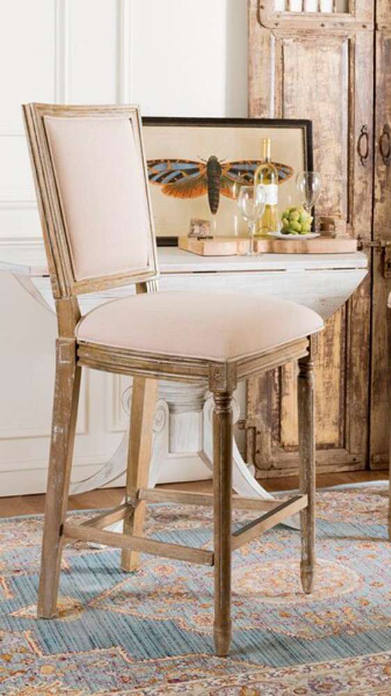 Safavieh - Buchanan Rect Barstool - Beige  (Set of 2) - FOX6246B-SET2 veiw 1