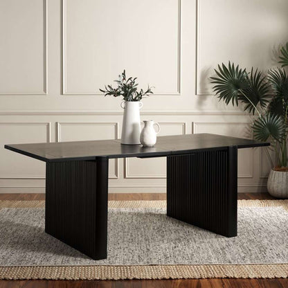 Safavieh - Buckley 78in Dining Table - Black - DTB9702B veiw 2