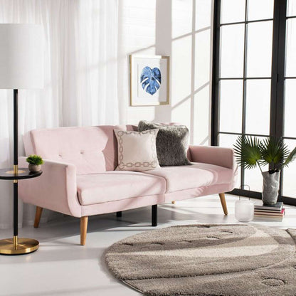 Safavieh - Bushwick Foldable Futon Sofa Bed - Blush - Natural - LVS2006D veiw 2