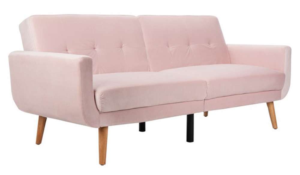 Safavieh - Bushwick Foldable Futon Sofa Bed - Blush - Natural - LVS2006D veiw 3