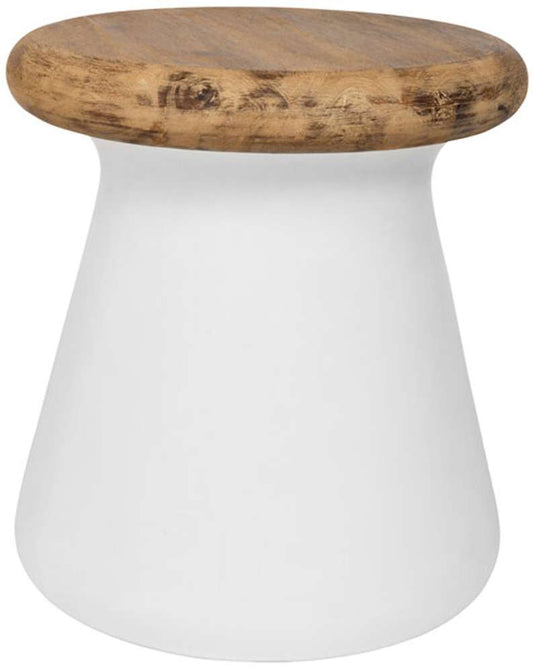 Safavieh - Button In/Outdoor Accent Stool - Ivory - VNN1005B veiw 1
