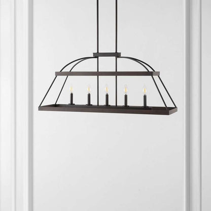 Safavieh - Byher 5Lt 40in Chandelier - Walnut - Oil Rub Bronze - CHA4045A veiw 1