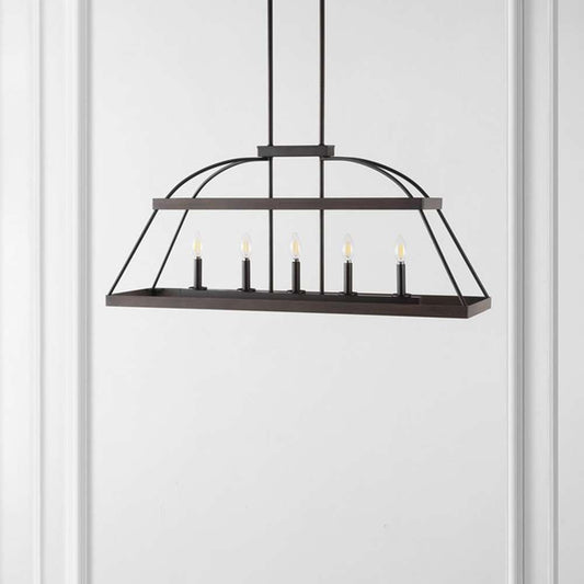 Safavieh - Byher 5Lt 40in Chandelier - Walnut - Oil Rub Bronze - CHA4045A veiw 1