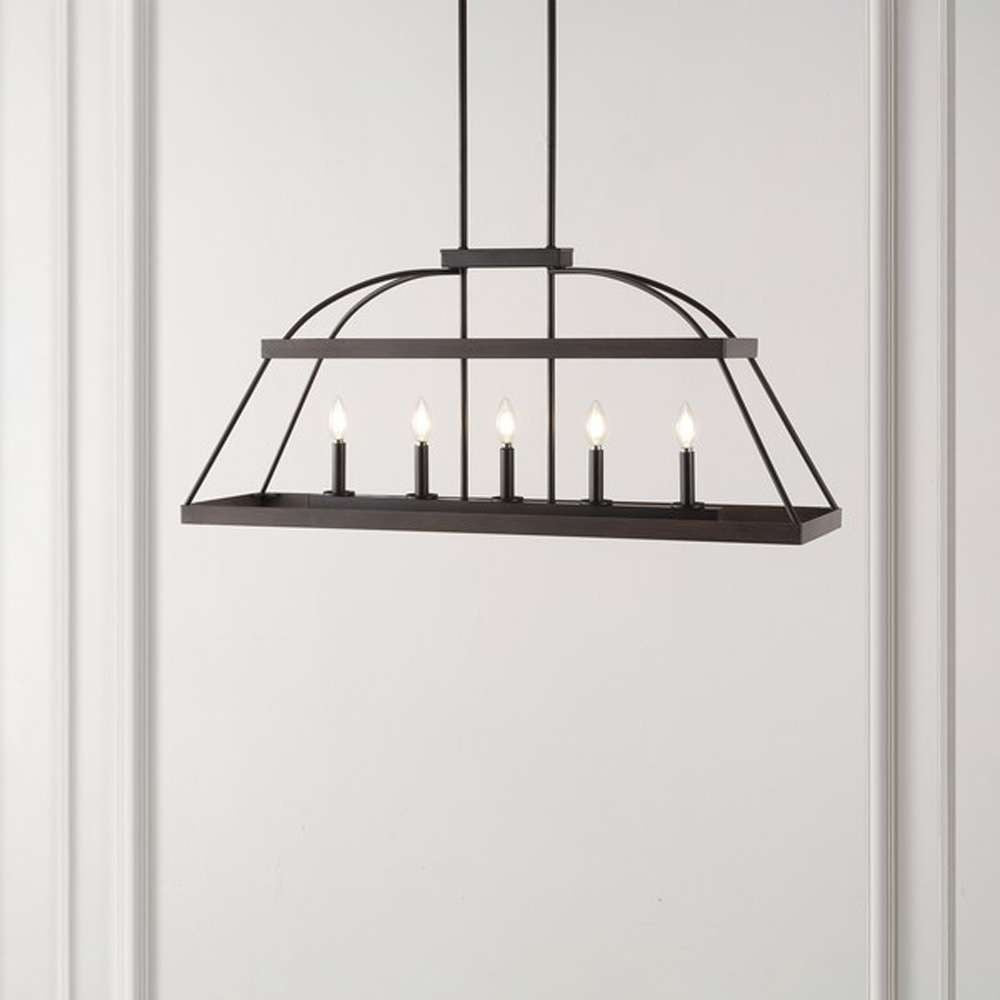 Safavieh - Byher 5Lt 40in Chandelier - Walnut - Oil Rub Bronze - CHA4045A veiw 2