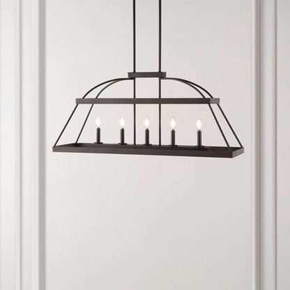 Safavieh - Byher 5Lt 40in Chandelier - Walnut - Oil Rub Bronze - CHA4045A veiw 2