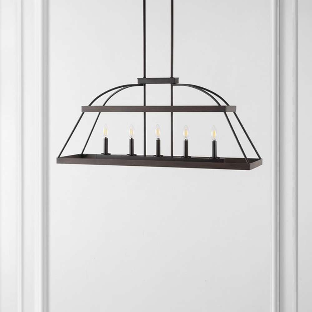 Safavieh - Byher 5Lt 40in Chandelier - Walnut - Oil Rub Bronze - CHA4045A view 1