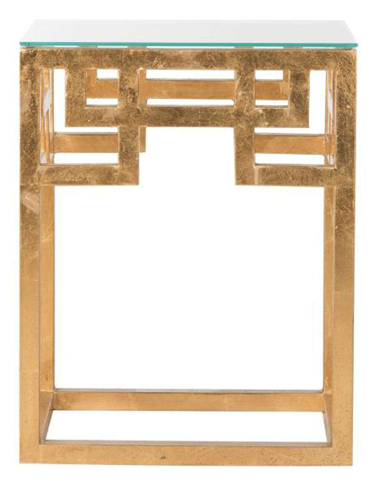 Safavieh - Byram End Table - Gold - Clear - FOX2574A veiw 1