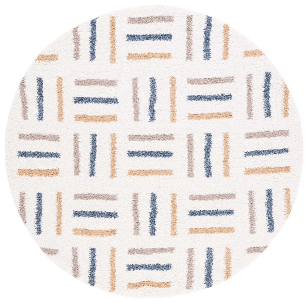 Safavieh - Calico Shag 112A Ivory / Gold - 5.3" X 5.3" - CLC112A-5R view 1