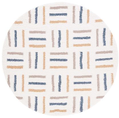 Safavieh - Calico Shag 112A Ivory / Gold - 5.3" X 5.3" - CLC112A-5R view 1