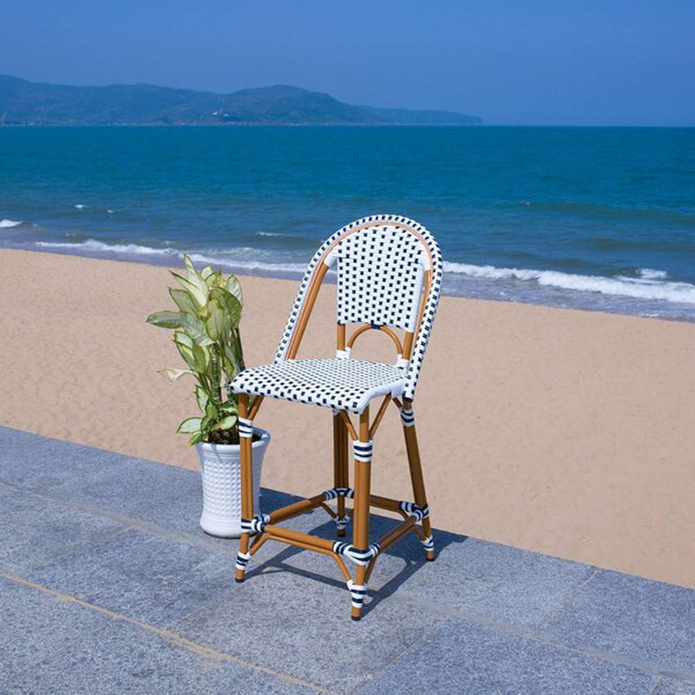 Safavieh - California Counter Stool - White - Navy - PAT7532D veiw 2