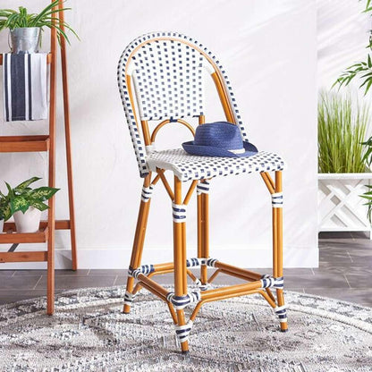 Safavieh - California Counter Stool - White - Navy - PAT7532D veiw 3