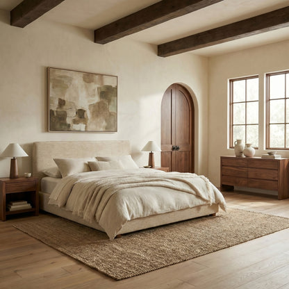 Safavieh - Callahan Chenille King Bed / Light Brown / Walnut - SFV4801J-K-2BX view 2