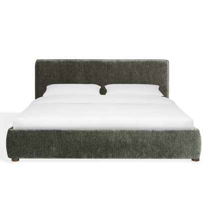 Safavieh - Callahan Chenille Queen Bed / Dark Green / Walnut - SFV4801K-Q-2BX view 1