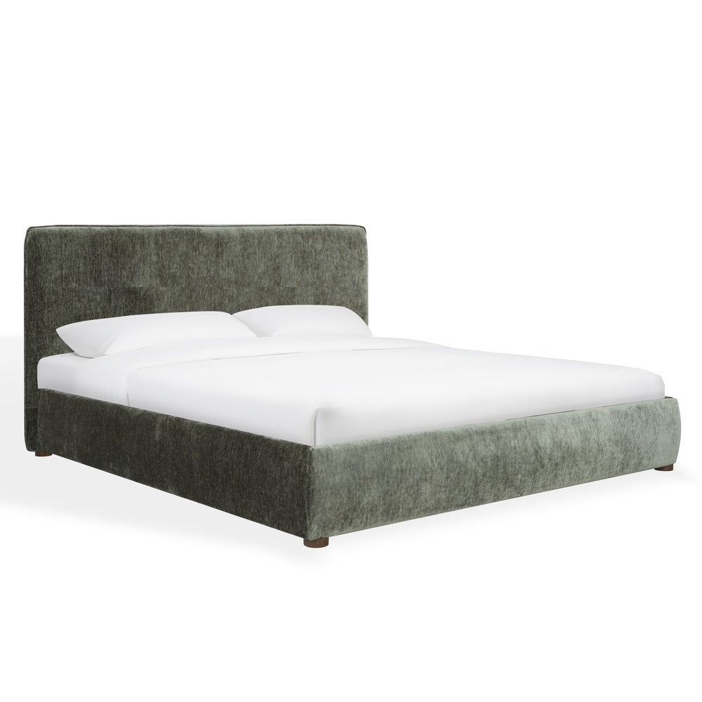 Safavieh - Callahan Chenille Queen Bed / Dark Green / Walnut - SFV4801K-Q-2BX view 3