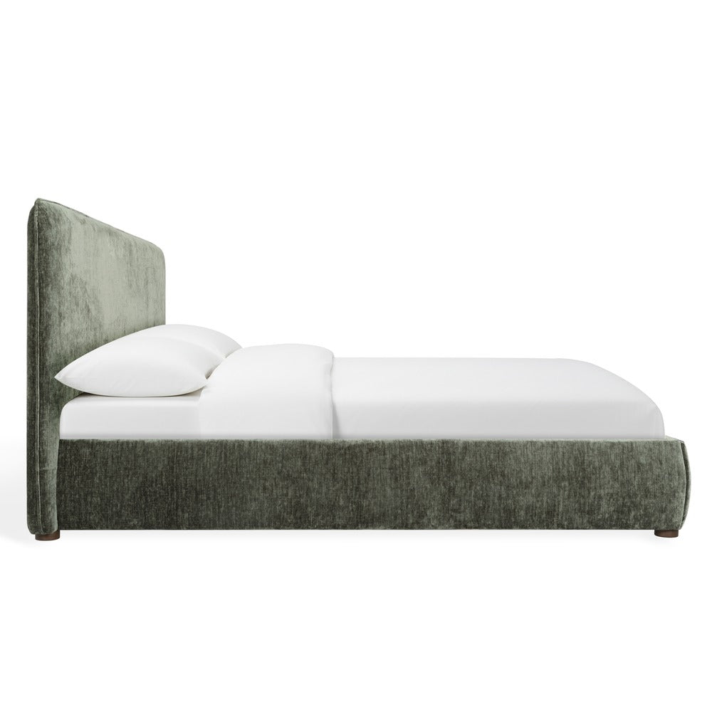 Safavieh - Callahan Chenille Queen Bed / Dark Green / Walnut - SFV4801K-Q-2BX view 4