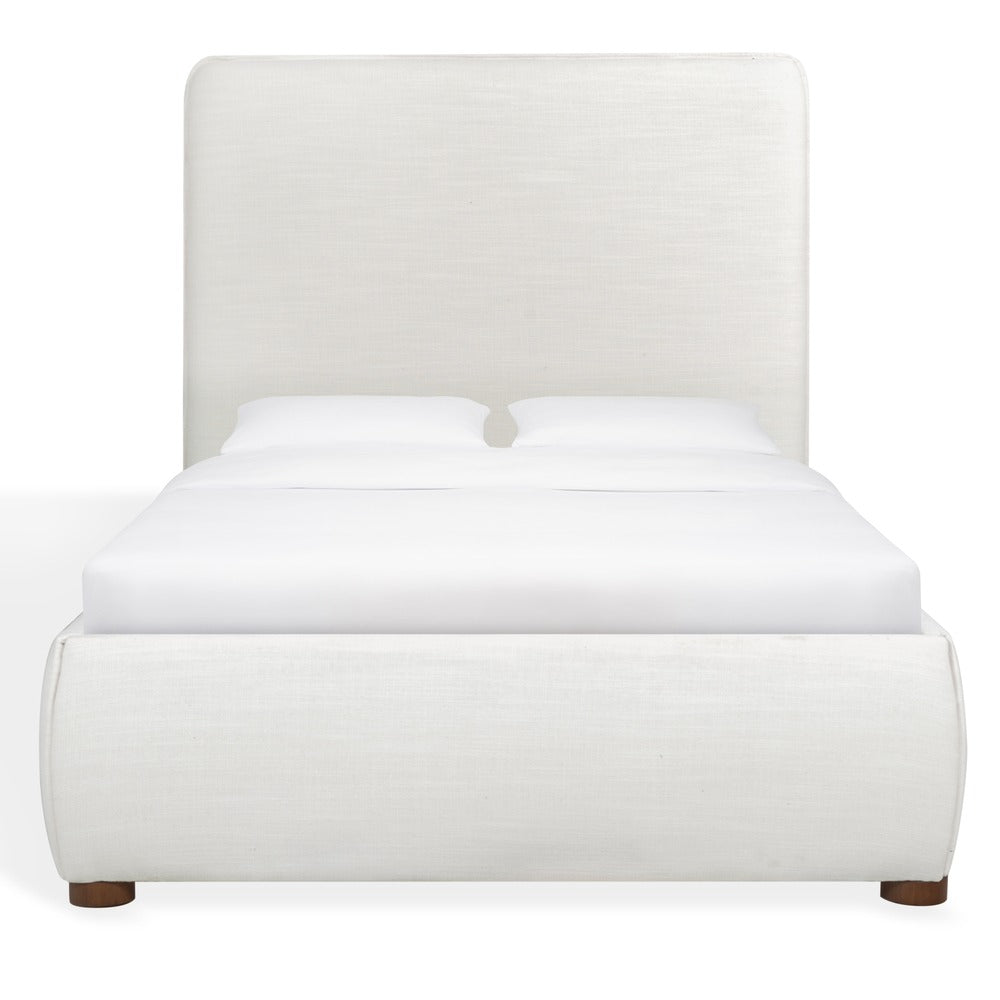 Safavieh - Callahan Linen Twin Bed / White / Walnut - SFV4801C-T-2BX view 1