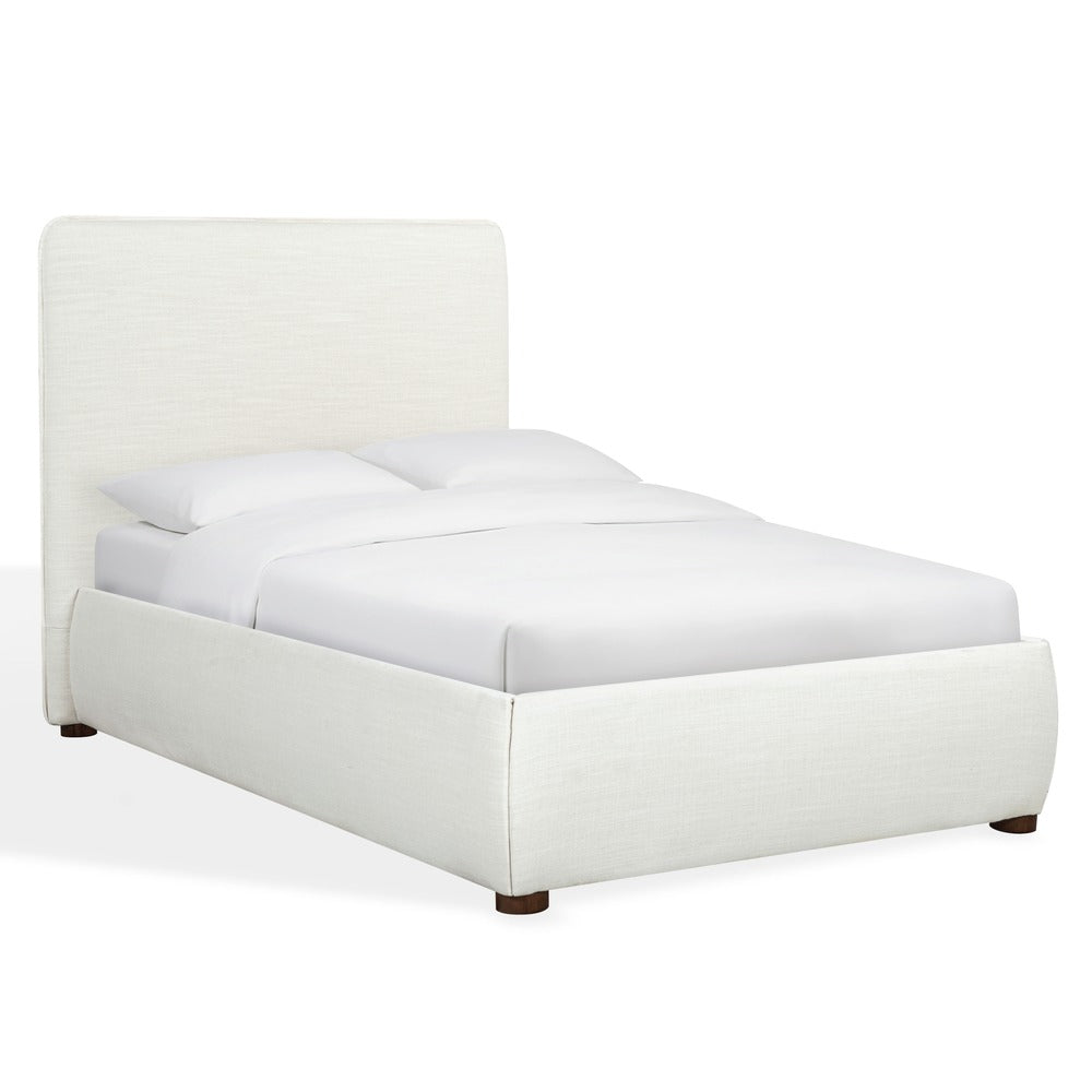 Safavieh - Callahan Linen Twin Bed / White / Walnut - SFV4801C-T-2BX view 2