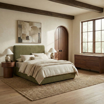 Safavieh - Callahan Teddy Twin Bed / Olive Green / Walnut - SFV4801I-T-2BX view 2