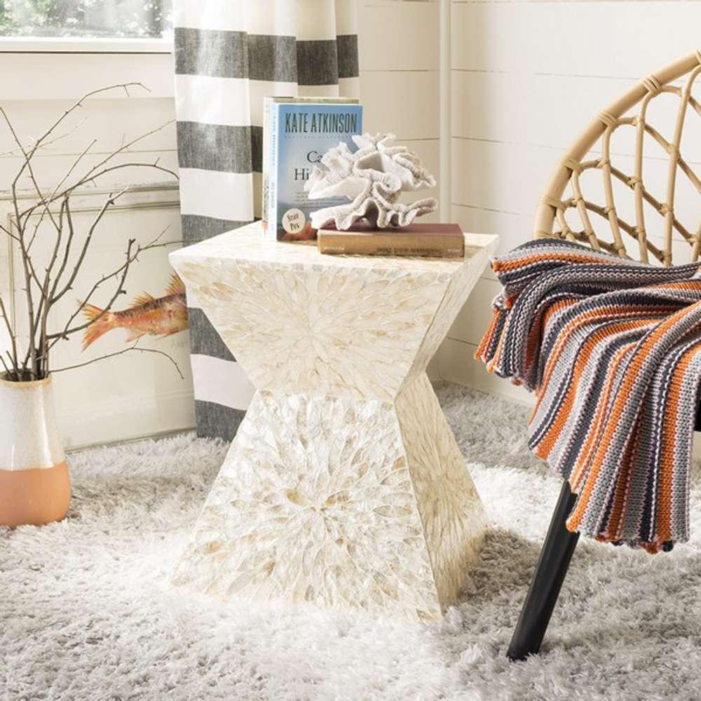 Safavieh - Calypso Sunburst Mosaic Stool - Multi - Beige - TRB1005A veiw 2