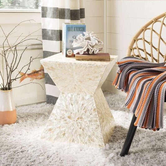 Safavieh - Calypso Sunburst Mosaic Stool - Multi - Beige - TRB1005A veiw 2