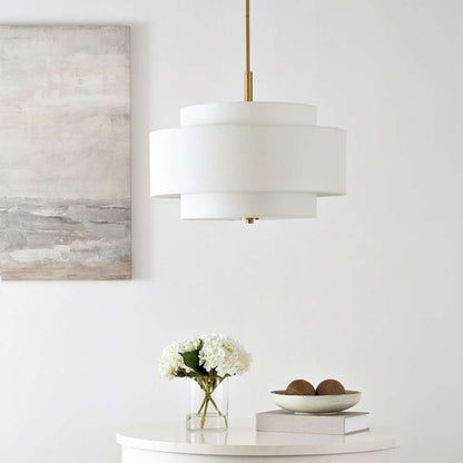 Safavieh - Cambrie 3Lt 21.5in Chandelier - White - Brass - CHA4021A veiw 1