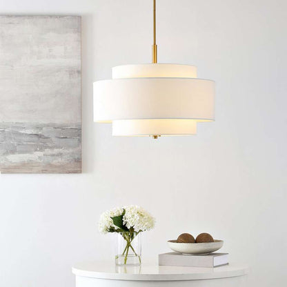 Safavieh - Cambrie 3Lt 21.5in Chandelier - White - Brass - CHA4021A veiw 2