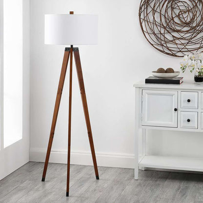 Safavieh - Cameo 62.5in Floor Lamp - Walnut - FLL4102A veiw 1