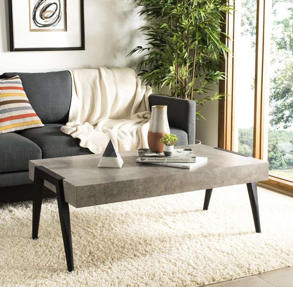 Safavieh - Cameron Coffee Table - Light Grey - Black - COF7008A veiw 2