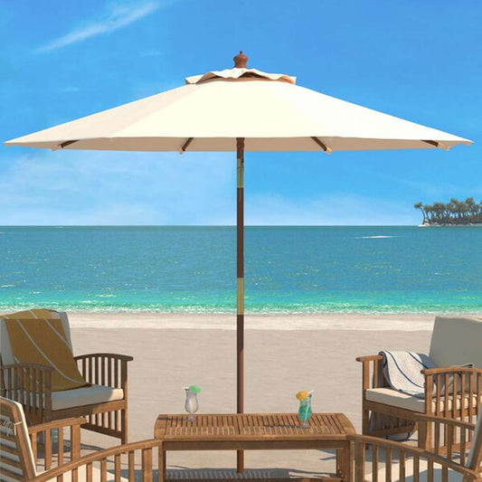 Safavieh - Cannes 11Ft Wood Umbrella - Beige - PAT8109A veiw 2