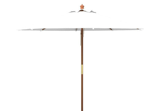 Safavieh - Cannes 11Ft Wood Umbrella - White - PAT8109E veiw 1