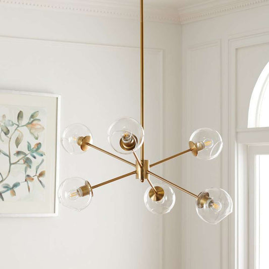 Safavieh - Cantori 6Lt 37.5in Chandelier - Brass - CHA7008A veiw 1