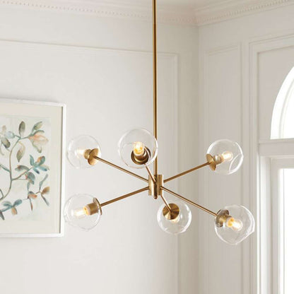 Safavieh - Cantori 6Lt 37.5in Chandelier - Brass - CHA7008A veiw 2