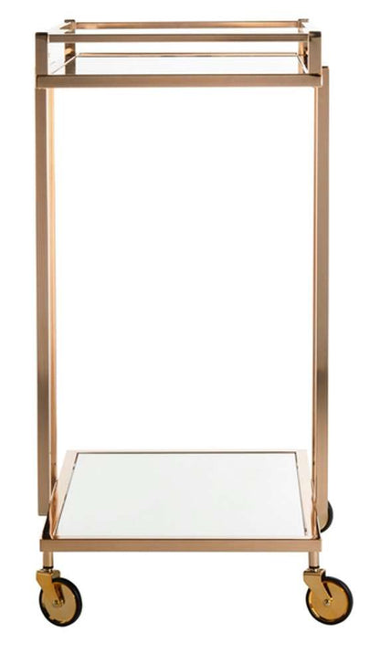 Safavieh - Capri 2 Tier Bar Cart - Gold - Mirror - BCT8003A veiw 4