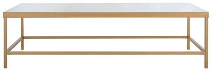 Safavieh - Couture - Caralyn Rect Marble Coffee Tab - White - Brass - SFV9513A veiw 1