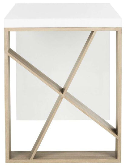 Safavieh - Carlene Desk - White - Oak - FOX4235A veiw 3