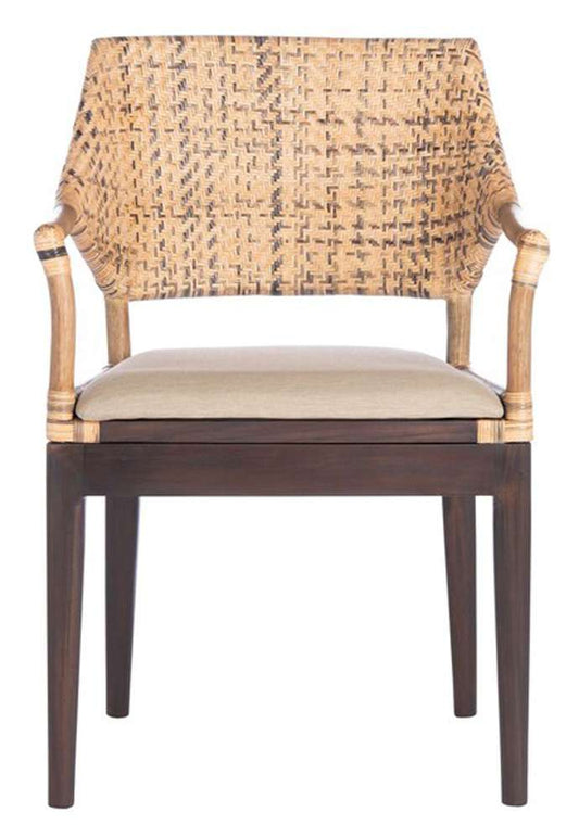 Safavieh - Carlo Arm Chair - Brown&Honey - Beige - SEA4002A veiw 1