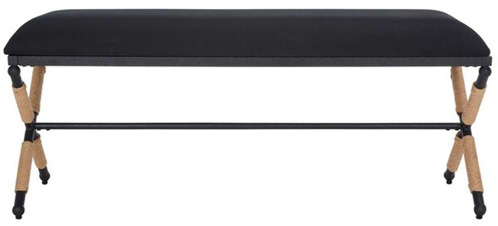 Safavieh - Couture - Carmelo Hemp Wrapped Bench - Black - SFV2121B veiw 1
