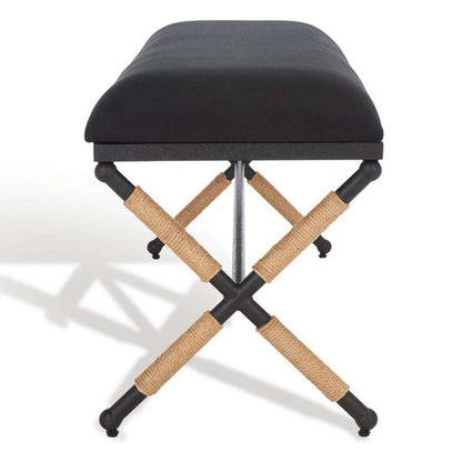Safavieh - Couture - Carmelo Hemp Wrapped Bench - Black - SFV2121B veiw 4