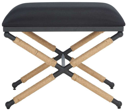 Safavieh - Couture - Carmelo Hemp Wrapped Ottoman - Black - SFV2122B veiw 1