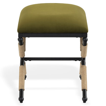 Safavieh - Carmelo Hemp Wrapped Ottoman / Olive Green / Black - SFV2122C view 3