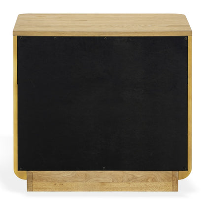 Safavieh - Carmilla Hammered Metal And Wood 1 Drawer Nightstand / Brown Oak - SFV2240A view 4