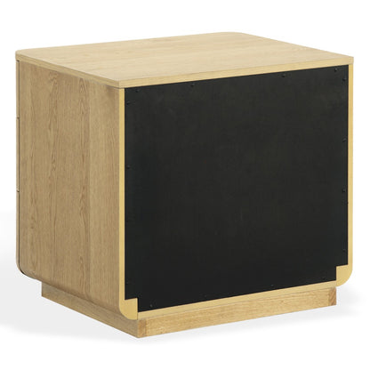 Safavieh - Carmilla Hammered Metal And Wood 3 Drawer Nightstand / Brown Oak - SFV2241A view 8