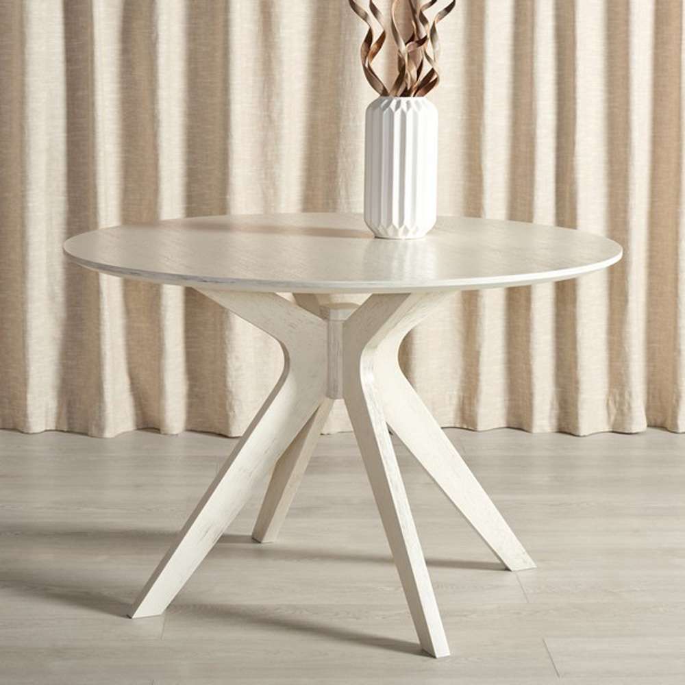 Safavieh - Couture - Carolee 46in Round Dining Table - White Washed - SFV2134A veiw 3