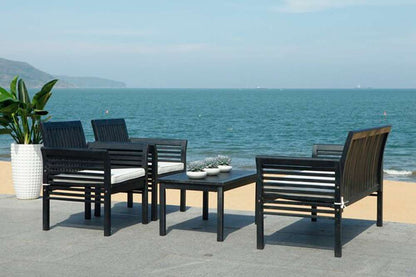 Safavieh - Carson 4 Pc Outdoor Set - Black - Beige - PAT7005C veiw 2