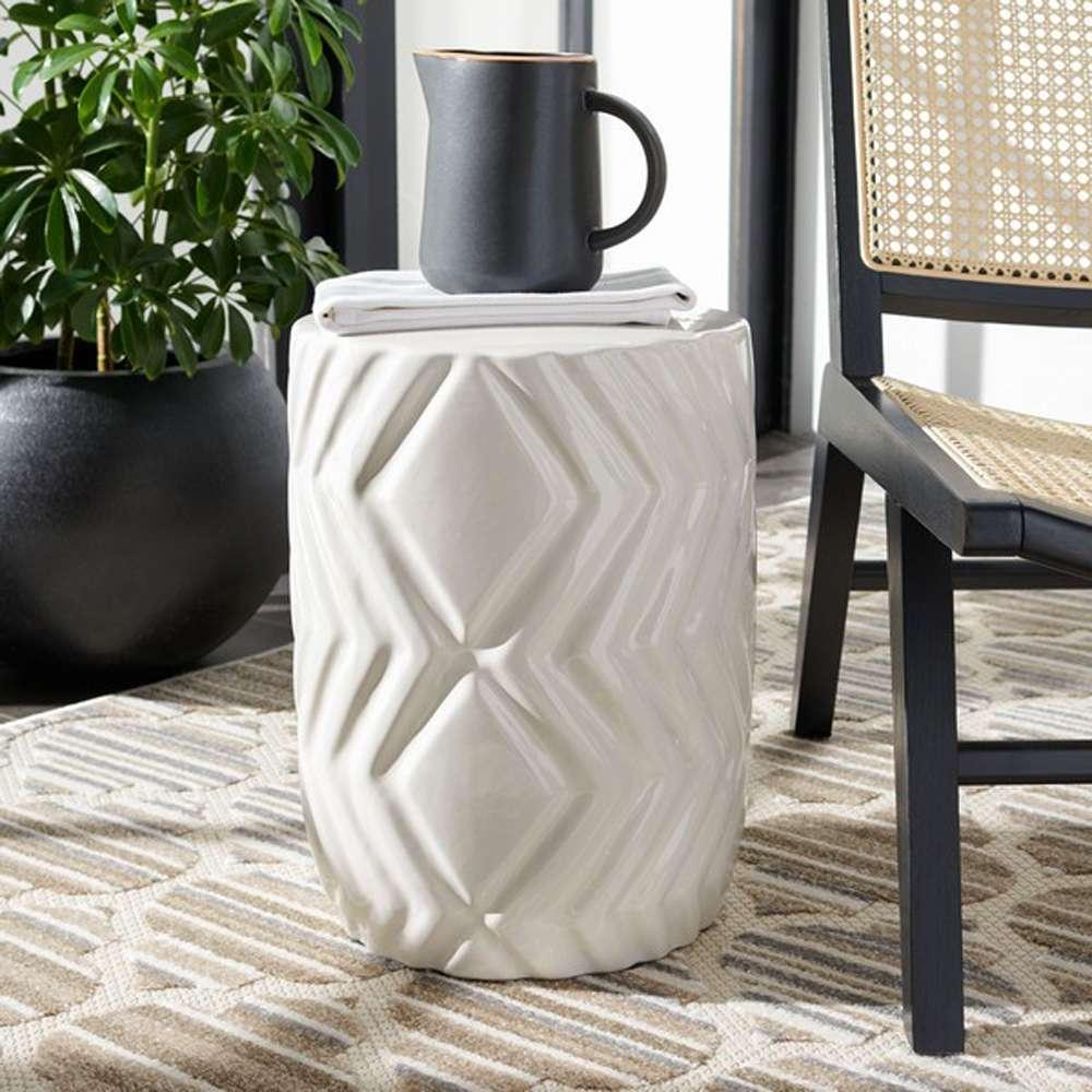 Safavieh - Carsyn 18in Garden Stool - Ivory - ACS5208A veiw 2