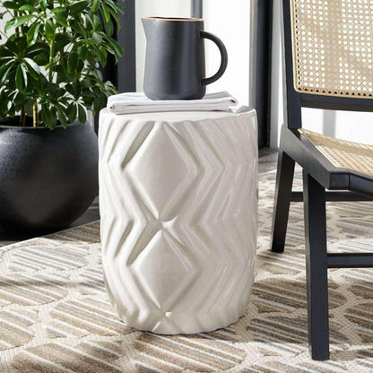 Safavieh - Carsyn 18in Garden Stool - Ivory - ACS5208A veiw 2