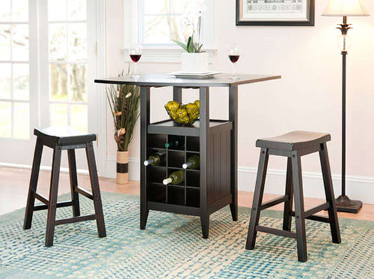 Safavieh - Casey 3Pc Drop Leaf Pub Set - Espresso - AMH8504A veiw 1