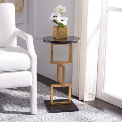 Safavieh - Cassidy Accent Table - Gold - Black - FOX2531A veiw 2