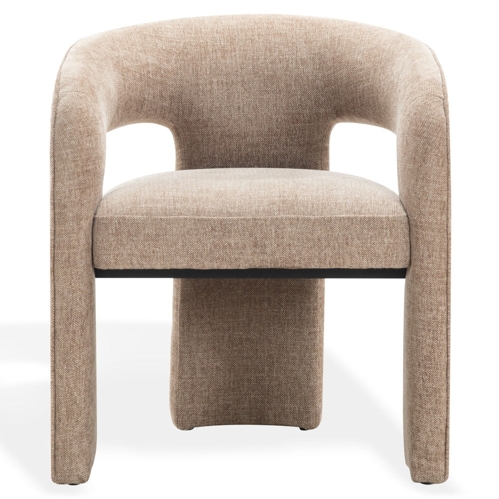 Safavieh - Catharia Chenille 3 Leg Dining Chair / Dark Brown - SFV4602F view 1