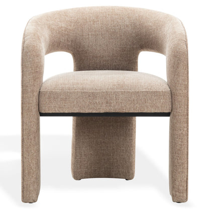 Safavieh - Catharia Chenille 3 Leg Dining Chair / Dark Brown - SFV4602F view 1
